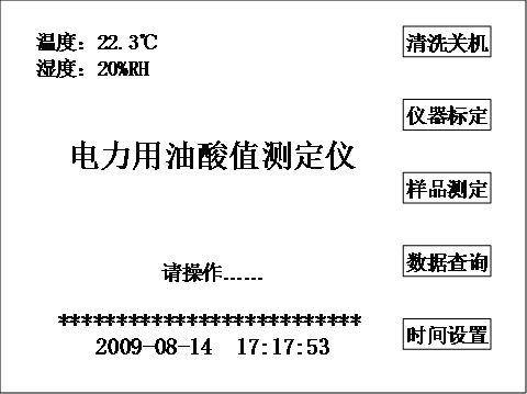 全自動(dòng)酸值測(cè)試儀主界面