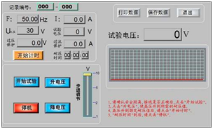 電子式多倍頻發(fā)生器耐壓試驗(yàn)菜單界面