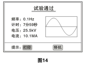 超低頻高壓發(fā)生器試驗(yàn)通過界面