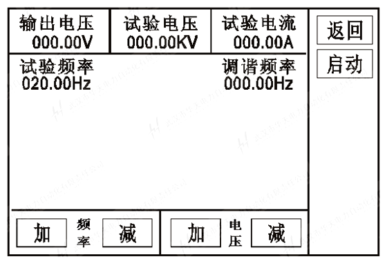 變電站電氣設備交流耐壓諧振裝置半自動試驗界面