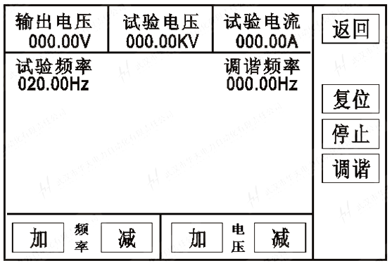變電站電氣設備交流耐壓諧振裝置手動試驗界面
